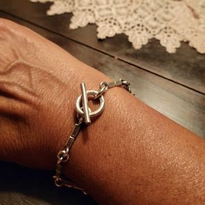 Sterling toggle bracelet
